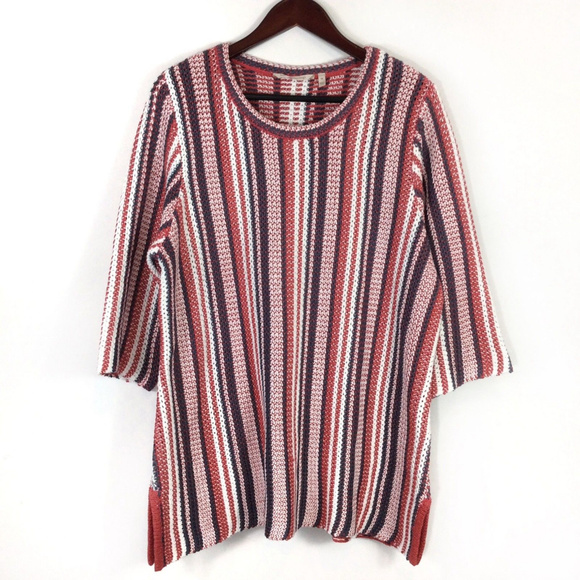 Soft Surroundings Sweaters - Soft Surroundings Tunic Striped Sweater Thick 1X